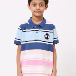 Monte Carlo Boys Striped Polo Collar T-shirt image 1