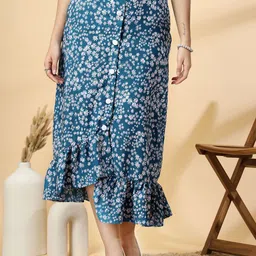 Oomph! Floral Printed Midi Skirt-picture-28