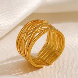 LULU & SKY Gold-Plated Adjustable Finger Ring image 3