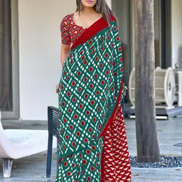 Panzora Designer Printed Ikat Saree image 2