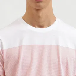 United Colors of Benetton Men Typography Striped Pure Cotton Pockets T-shirt image 2