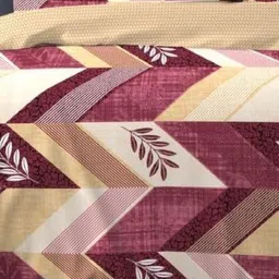 Laying Style Beige & Brown Geometric Polycotton 4 Piece Double King Regular Bedding Set image 2