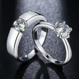 Ringzinnie Set Of 2 Stones Studded Couple Adjustable Finger Rings-picture-28