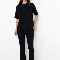 Trendyol Pure Cotton Top & Trousers Co-Ord-picture-44