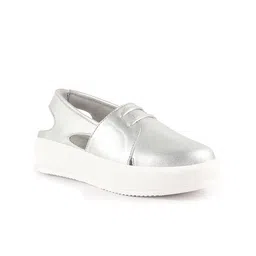 FAUSTO Women Lightweight Metallic Slip-On Sneakers-image-57