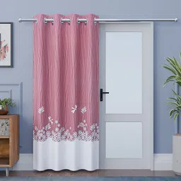 Aura Cream-Coloured & Brown Floral Door Curtain-picture-40