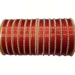 LLL FASHION Orange Glass Artificial Stones & Beads Bangle-picture-13