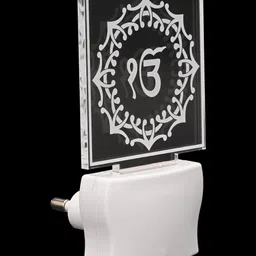 1ST TIME Red & White Printed Acrylic Square Shaped Wall Lamp image 2