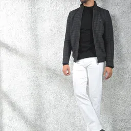 Crimsoune Club Self Design Mock Collar Lightweight Puffer Jacket With Zip Detail image 2