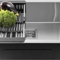 messina KITCHEN SINK HEAVY-DUTY PREMIUM QUALITY CHROME MATT FINISH (24"×18"×10") SILVER 304 Grade Handmade Nano Technology Single Bowl Stainless Steel Luxury Vessel Sink image 4