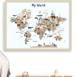 My Kids Wall Beige & White 1 Piece Abstract Wall Art-picture-11