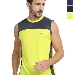 FTX Pack Of 4 Colourblocked Round Neck T-shirts image 1