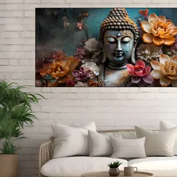 nestroots Blue & Orange 1 Piece Canvas Other Wall Paintings-image-53