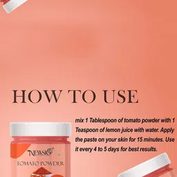 Newsio Set Of 3 100% Pure & Natural Tomato Powder For Skin & Hair - 100 g Each image 3
