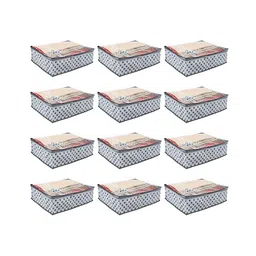 prettykrafts Grey & Black 12 Pieces Printed Drawer Organisers image 1