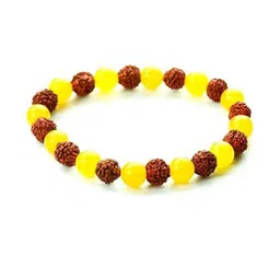 Divine souvenirs Unisex Artificial Beaded Elasticated Bracelets image 1