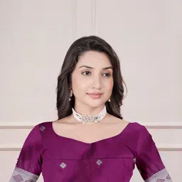 ADR CHIKANKARI Ethnic Motifs Zari Art Silk Handloom Banarasi Saree image 3