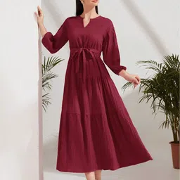 Chemistry Women Belted Tiered Western Midi Dress image 2