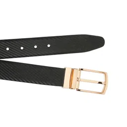 Teakwood Leathers Men Textured Leather Reversible Formal Belt image 3