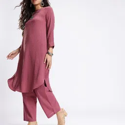 fusion by glitchez Self Design Kurta with Trousers-picture-16