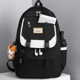 WALSON Women Colourblocked Ergonomic Strap Padded School Backpacks-image-15