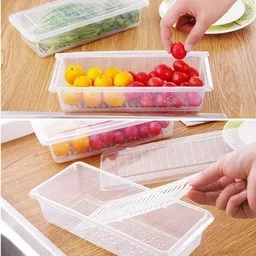 shreejee Plastic Freezer Storage Containers for Fish, Meat, Vegetables, Fruits x4.27 Storage Basket image 4
