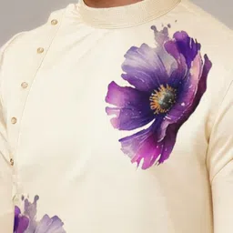 PulseIQ Men Ethnic Motifs Printed Cotton Kurta image 4