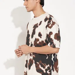 People Men Abstract Printed Boxy T-shirt image 3