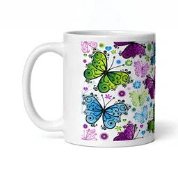 Mr UVD White & Purple Graphic Printed Ceramic Glossy Mug 350 ml image 3