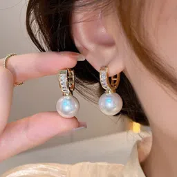 Estailo fashion Spherical Drop Earrings image 4