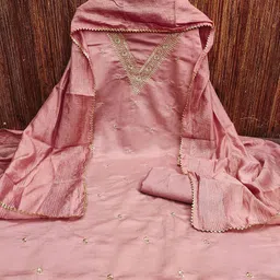 SHADOW & SAINING Embroidered Unstitched Dress Material image 3