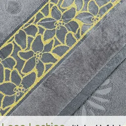 RUBOXA Grey & Blue 3 Pieces 450 GSM Cotton Bath Towels image 2