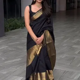 YAMUNE Woven Design Zari Pure Silk Handloom Banarasi Saree-picture-37