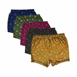 DRAKO Boys Pack Of 5 Printed Assorted Inner Elastic Boy Shorts image 2
