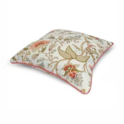 KANUSHI INDUSTRIES Beige & Grey Set of 5 Floral Square Cushion Covers image 4