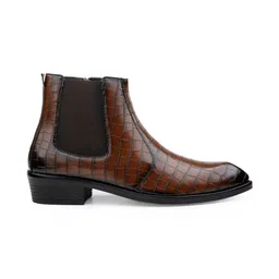 Bxxy Men Textured Hight Increasing Zipper Chelsea Boots image 5