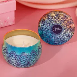 GIVA 925 Silver Blue & White Mystical Sandalwood Aromatic Jar Candle-picture-15