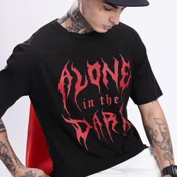 Kook N Keech Typography Printed Drop-Shoulder Sleeves Pure Cotton Oversized T-shirt-picture-18