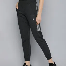 hrx by hrithik roshan Women Striped Grey Track Pants image 1