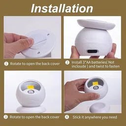 KB CREATION COB MOTION SENSOR LIGHT Ball with Magnetic Holder Super Bright 360° Movable Motion Sensor Light image 4