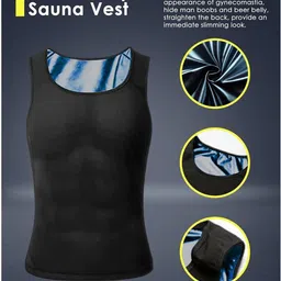 alonefit Sweat Shaper Mens Premium Slimming Shapewear Workout Sauna Tank Top Vest Men Shapewear image 5