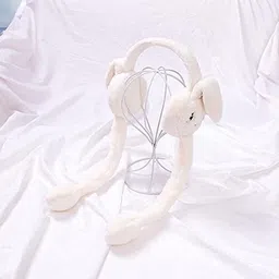 empoison Cute Rabbit Bunny Design Soft Ear Moving Multicolor Earmuff for Girls & Kids Ear Muff image 4