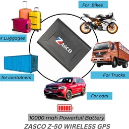 zasco Z50 Wireless Tracker|10000mAh Battery with App Connectivity GPS Device-picture-15