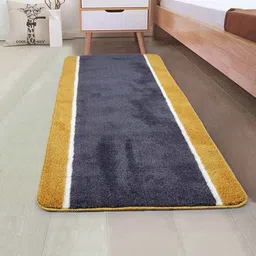 saral home Grey Microfibre 55 x 24 Inches Machine Made Floor Runner image 4