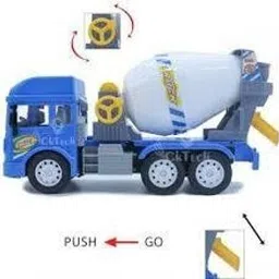 veryke cement mixer toys with Friction Powered Unbreakable Plastic Truck(Light&Sound image 3