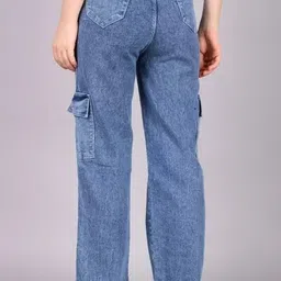 valvetwinelooks Women Straight Fit High Rise Light Blue Jeans image 2