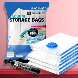 blend buzz Heavy Duty Vacuum 57 Seal Bags With Pump Moisture Proof Travel Storage Vacuum Bags-picture-31