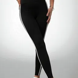 ndm enterprises Women Striped Black Track Pants image 2