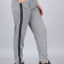 natris Women Striped Grey Track Pants image 3