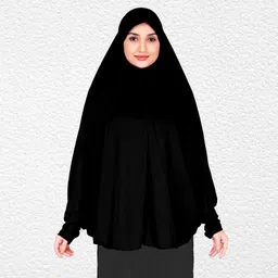 marjina Solid Polyester Women Black Fancy Scarf image 1